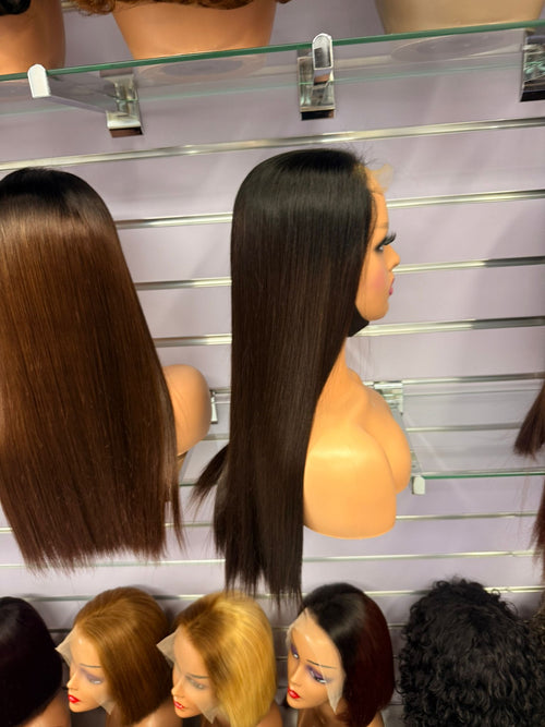 100% glueless Human Hair Straight Wig – 2x6 Lace Closure