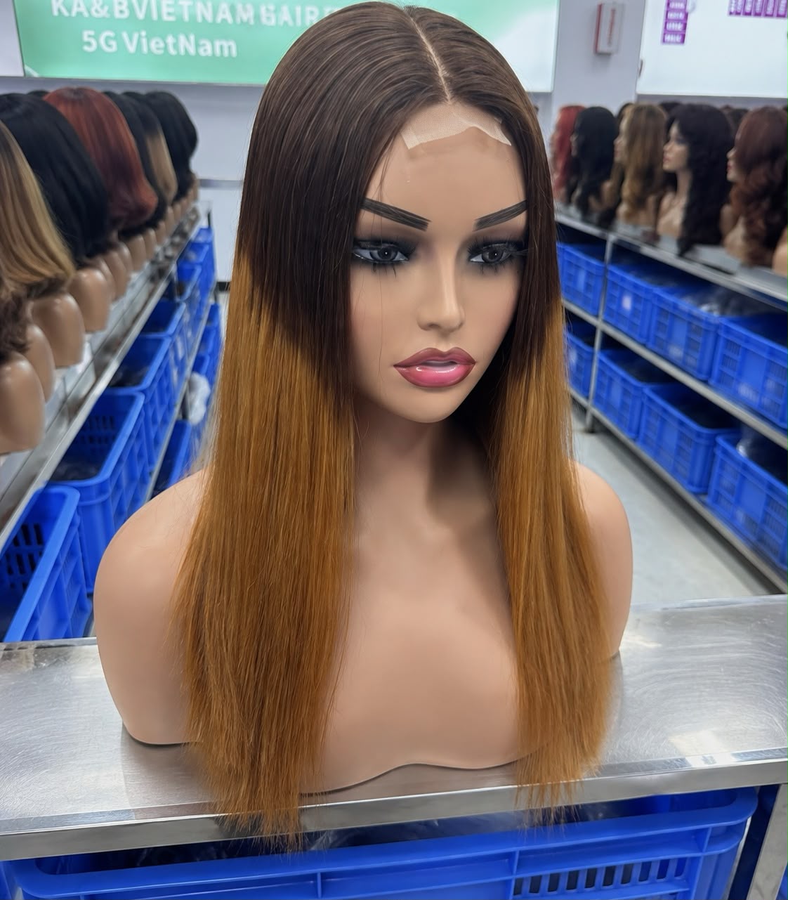 16-inch Vietnamese full human hair wig
